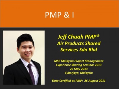 PMP & I – Jeff Chuah PMP @Air Products Shared Services