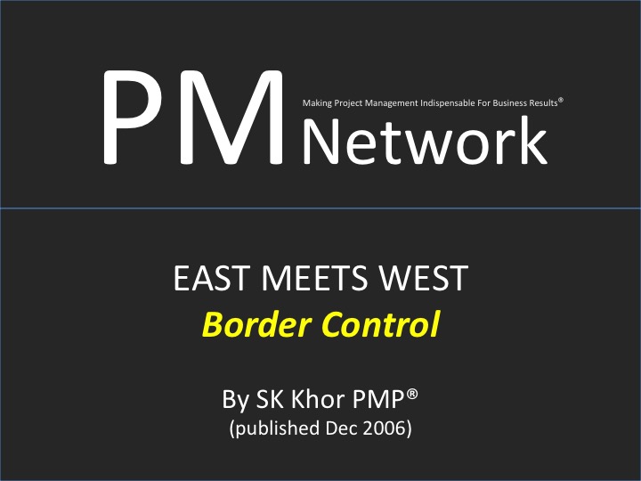 PMI PM Network (Dec 2006): Border Control