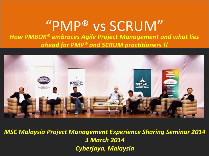 PMP versus SCRUM: How PMBOK(r) embraces Agile Project Management